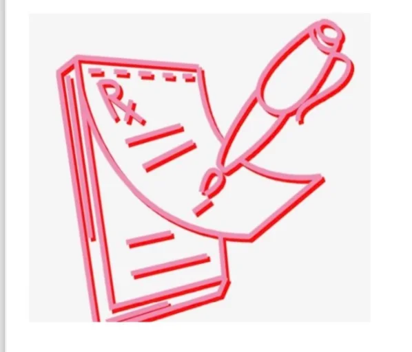 Illustration of a prescription pad and pen